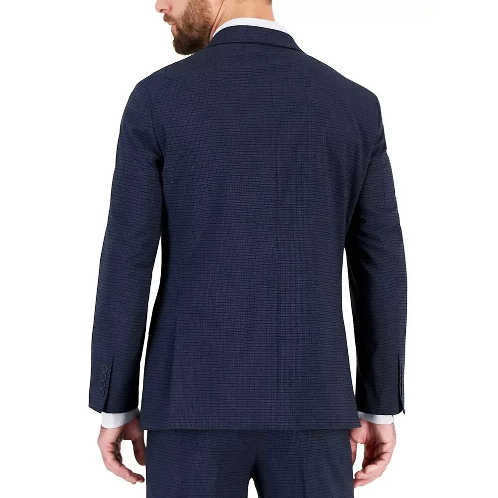 Nautica 2-Piece Suit Mens 38R Blue Stretch Two-Button Straight Leg Career UPS740